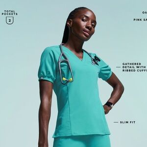 Oasis Peridot Puff Sleeve Top